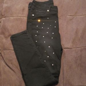 Embellished super skinny jeans